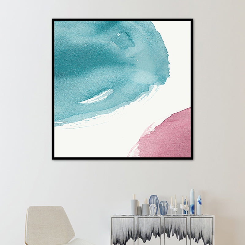 Zachte kleur moderne kunst canvas aquarel schilderij voor eetkamer, meerdere maten opties