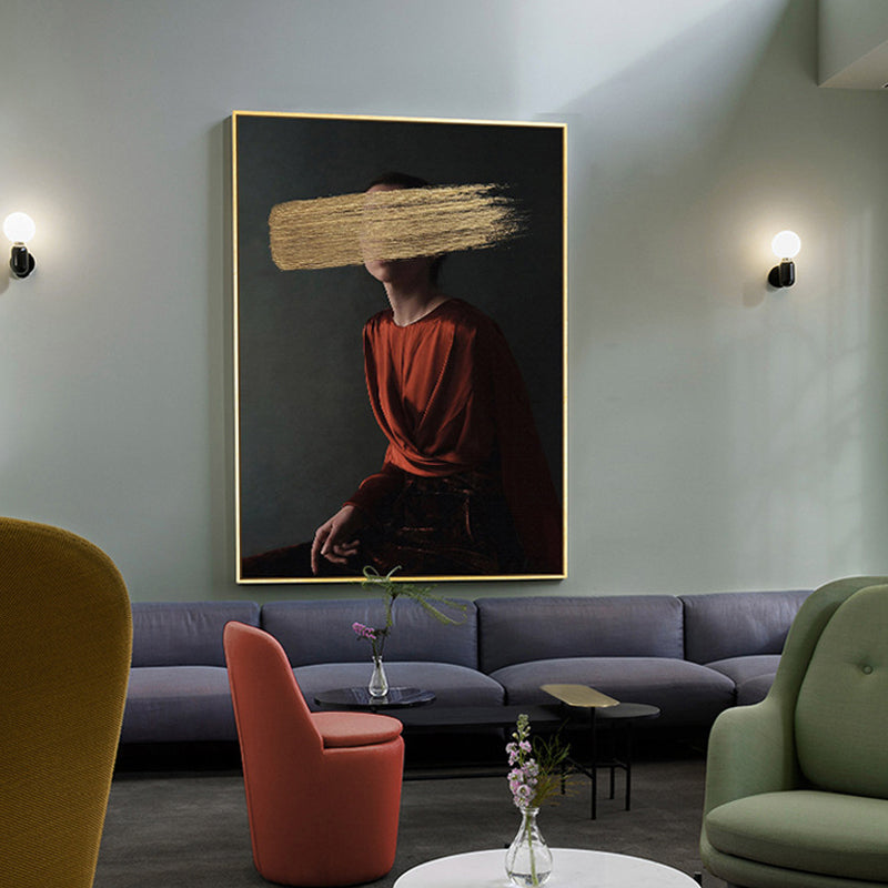 Zeitgenössischer Mädchen-Leinwanddruck, Figur, pastellfarbene Wanddekoration, verschiedene Größenoptionen