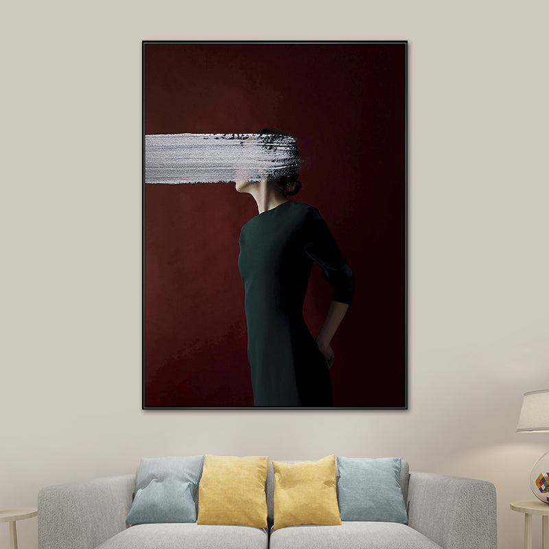 Zeitgenössischer Mädchen-Leinwanddruck, Figur, pastellfarbene Wanddekoration, verschiedene Größenoptionen