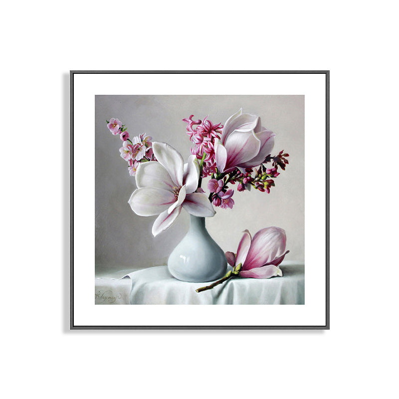 Décoration murale de chambre à coucher en toile de fleurs de style campagnard français, couleur pastel, plusieurs tailles
