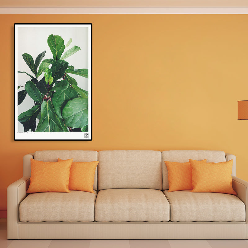 Textured Botanical Art Print Canvas Scandinavian Style Painting for Girls Bedroom