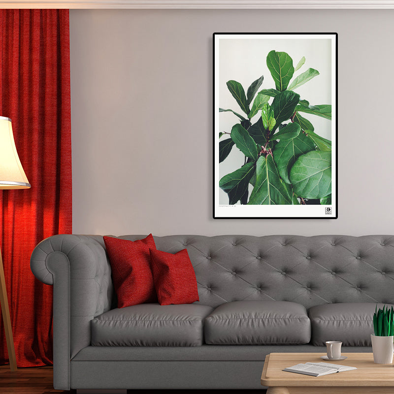 Textured Botanical Art Print Canvas Scandinavian Style Painting for Girls Bedroom
