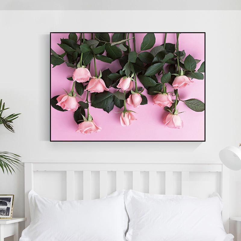 Photographies de bourgeons de fleurs, impression d'art moderniste, décoration murale sur toile de couleur douce pour chambre