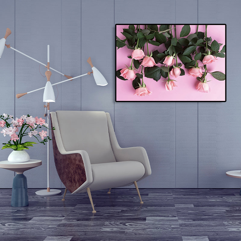 Photographies de bourgeons de fleurs, impression d'art moderniste, décoration murale sur toile de couleur douce pour chambre