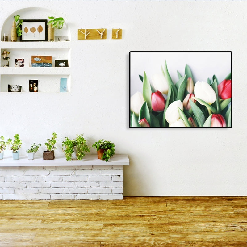 Photographies de bourgeons de fleurs, impression d'art moderniste, décoration murale sur toile de couleur douce pour chambre