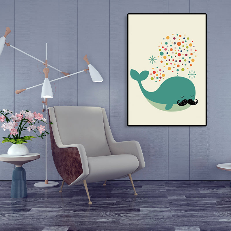 Toile d'art Animal de Style enfants, décoration murale texturée de couleur Pastel pour chambre d'enfant