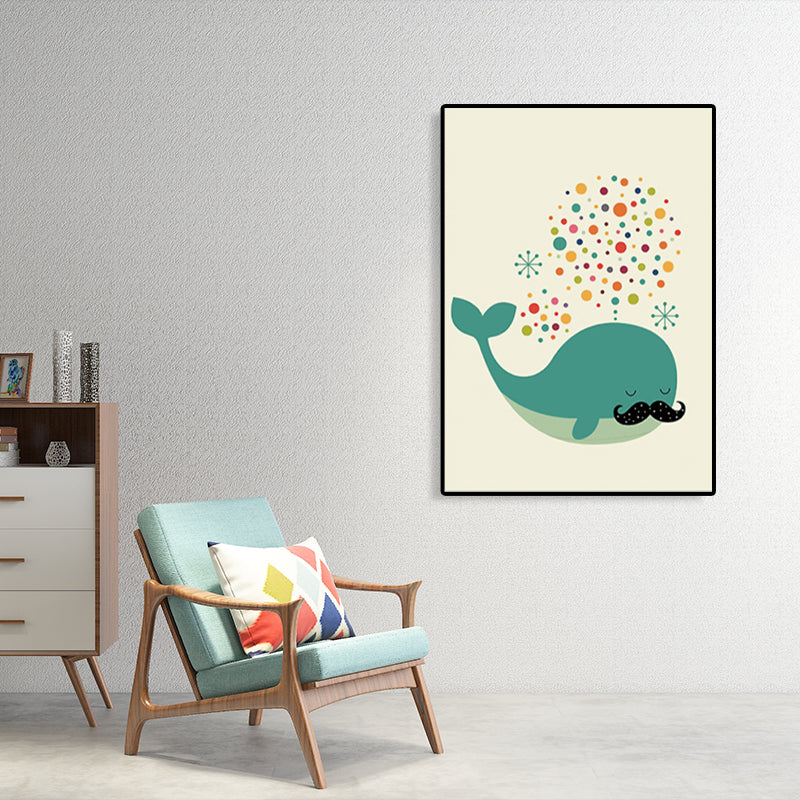 Toile d'art Animal de Style enfants, décoration murale texturée de couleur Pastel pour chambre d'enfant
