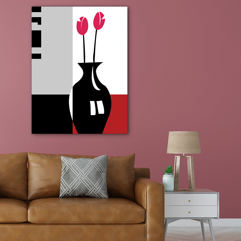 Arrangement de fleurs, décoration murale, peinture sur toile de couleur Pastel, texturée, plusieurs tailles