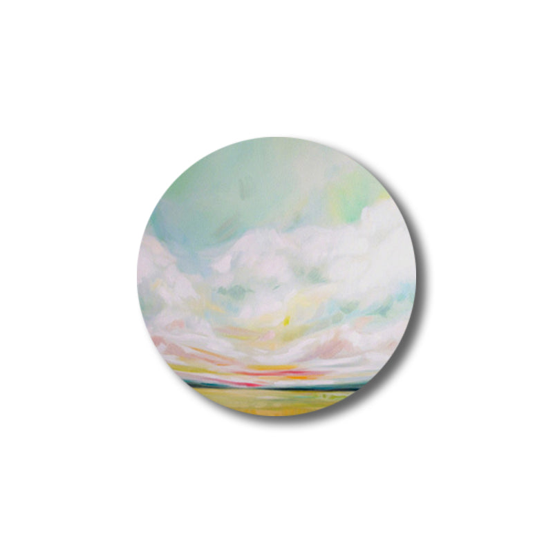 Contemporary Art Hand Painted Canvas Pastel Color Prairie-Scape Painting, Multiple Sizes Options