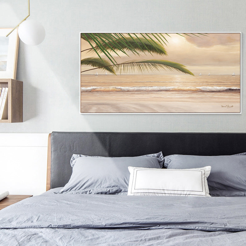 Relaxing Seaside Scene Wall Decor for Bathroom Photography Canvas Print, Multiple Sizes