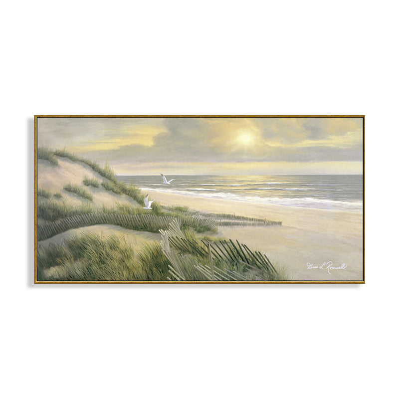 Relaxing Seaside Scene Wall Decor for Bathroom Photography Canvas Print, Multiple Sizes