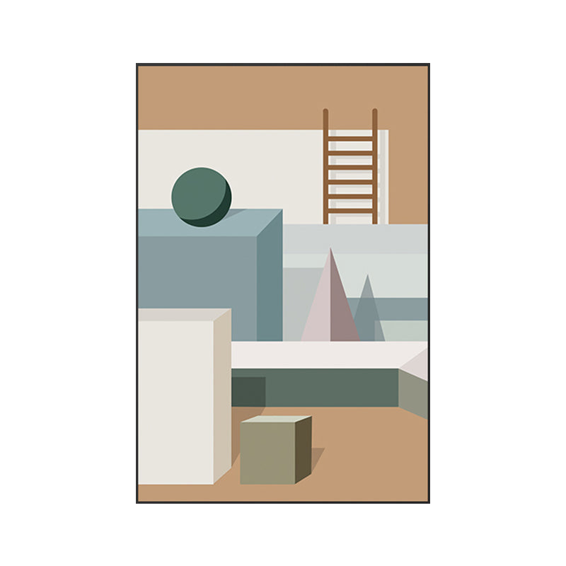 Décoration murale moderne, Illustration de couleur Pastel, toile géométrique et intérieure de maison
