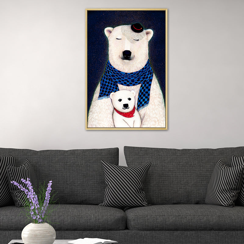 Nordische Tierzeichnung Leinwandkunst Pastellfarben Schlafzimmer Wanddekoration, mehrere Größen erhältlich
