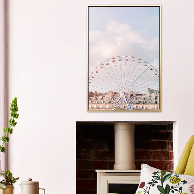Architecture Painting for Girls Bedroom in Pastel Color, Multiple Sizes Available