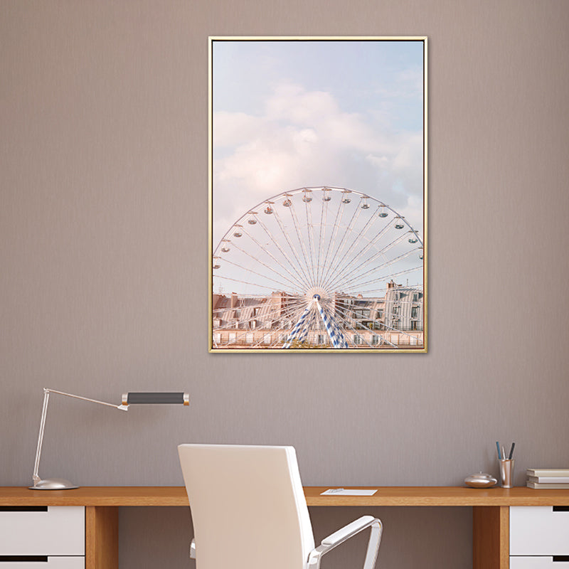 Architecture Painting for Girls Bedroom in Pastel Color, Multiple Sizes Available