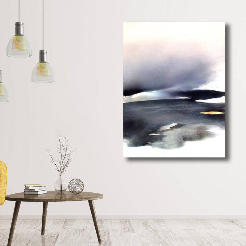 Soft Color Abstract Canvas Print Watercolor Contemporary Art Textured Painting for Bedroom