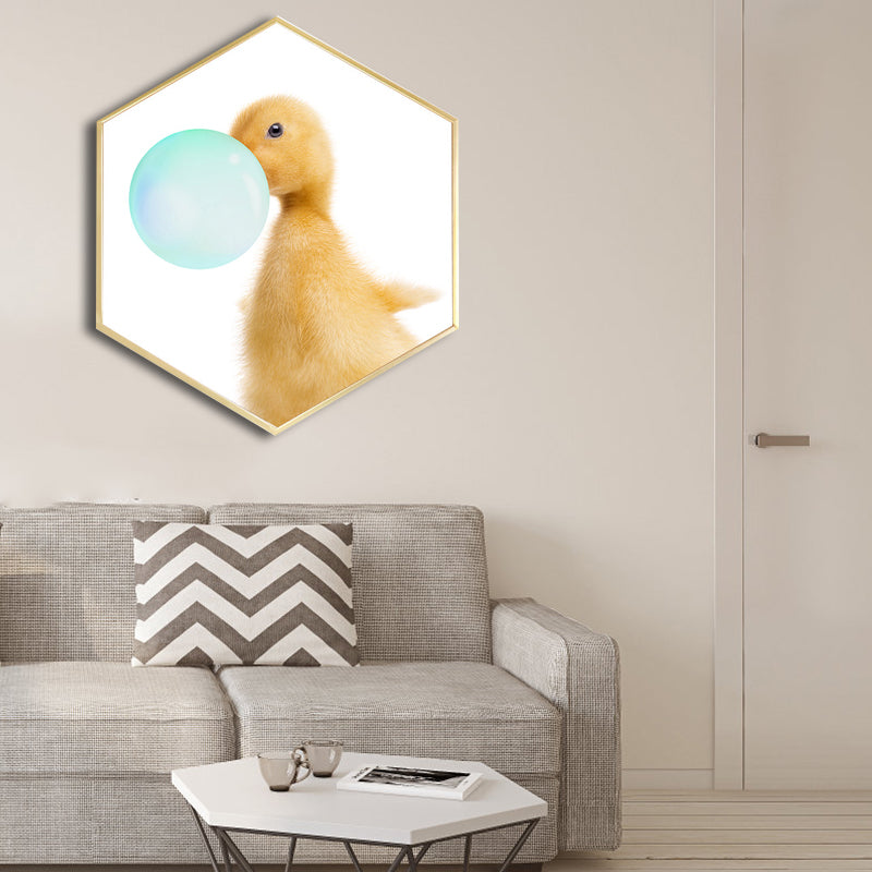 Canvas Textured Painting Kids Style Ballon and Animal Wall Decor, Multiple Sizes