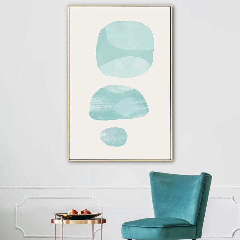 Zachte kleur abstracte muurkunst decor getextureerde cartoon kinderkamer canvas print, meerdere maten
