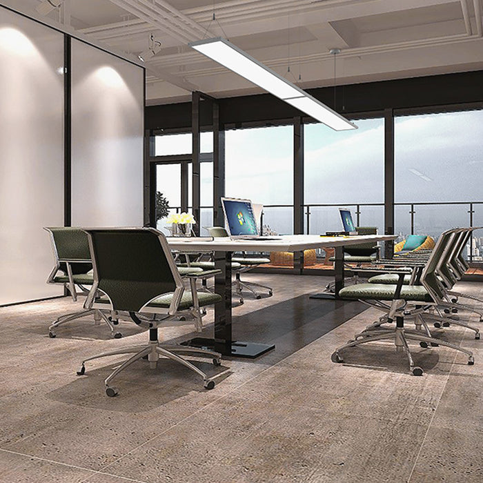 Silver/nero Ultra Slim sospeso a sospensione moderna Kit di luce a soffitto acrilico a led per ufficio