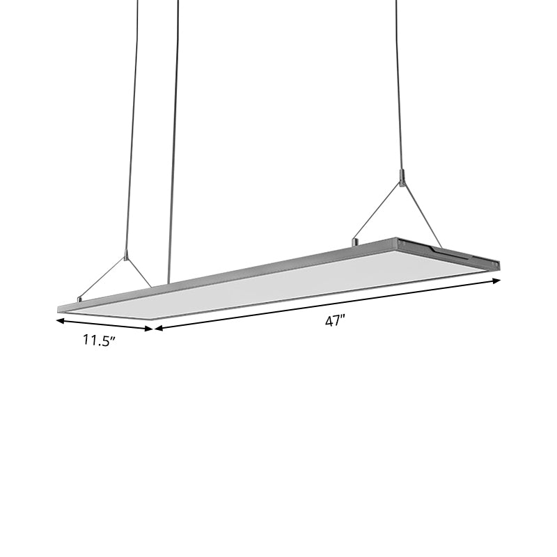 Silver/nero Ultra Slim sospeso a sospensione moderna Kit di luce a soffitto acrilico a led per ufficio