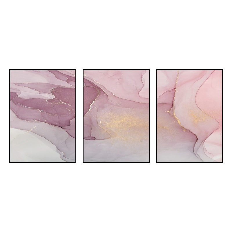 Ombre Pattern Painting for Boys Room in Light Color, Multiple Sizes, Set of Three
