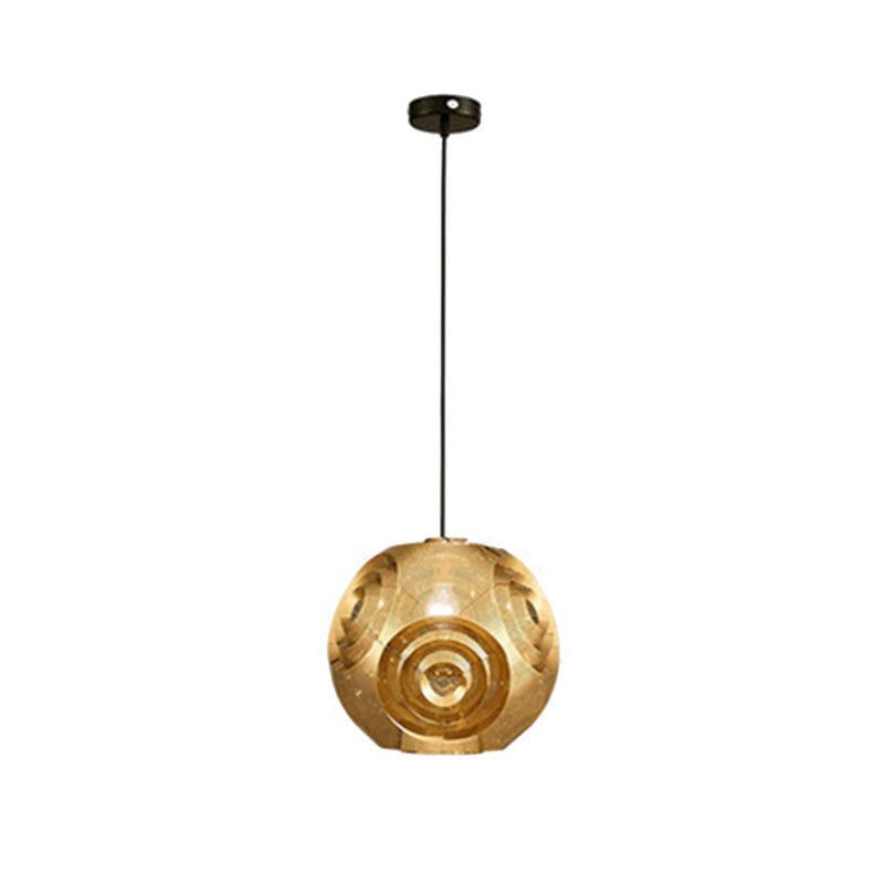 Globe Pendant Lighting Nordic Metal 1 Light Chrome/Gold/Rose Gold Hanging Ceiling Light, 11"/12.5"/15"W