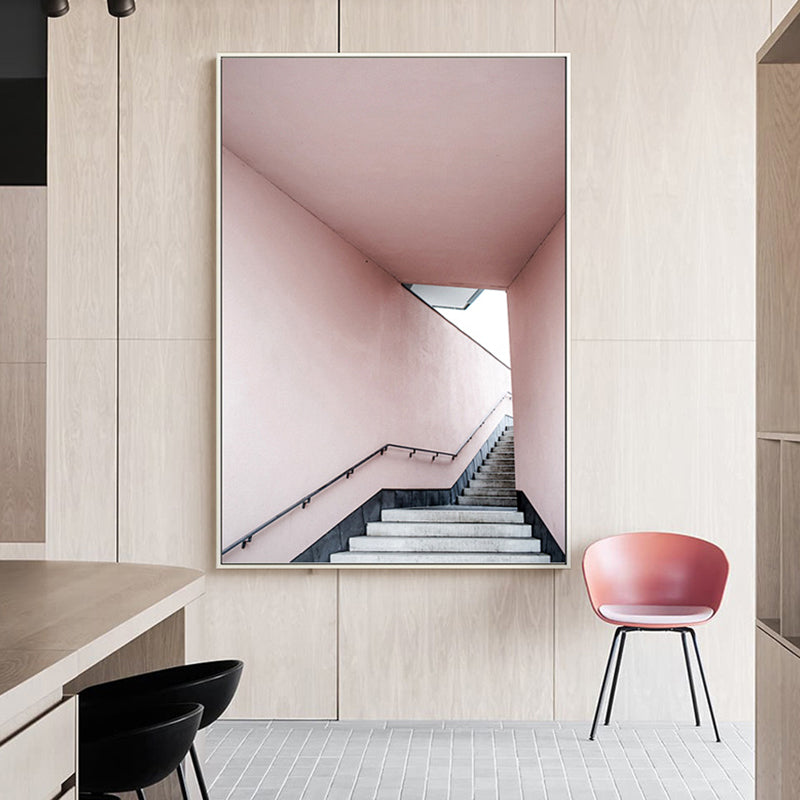 Strukturierte Leinwand-Wanddekoration, Vintage-Stil, Treppenhaus-Gemälde, verschiedene Größenoptionen