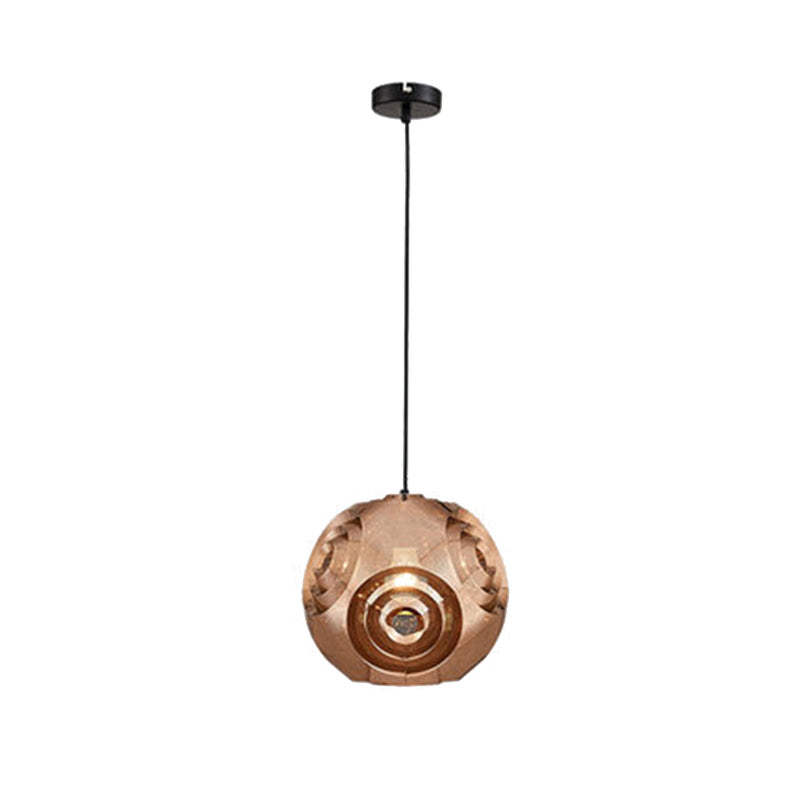 Globe Pendant Lighting Nordic Metal 1 Light Chrome/Gold/Rose Gold Hanging Ceiling Light, 11"/12.5"/15"W