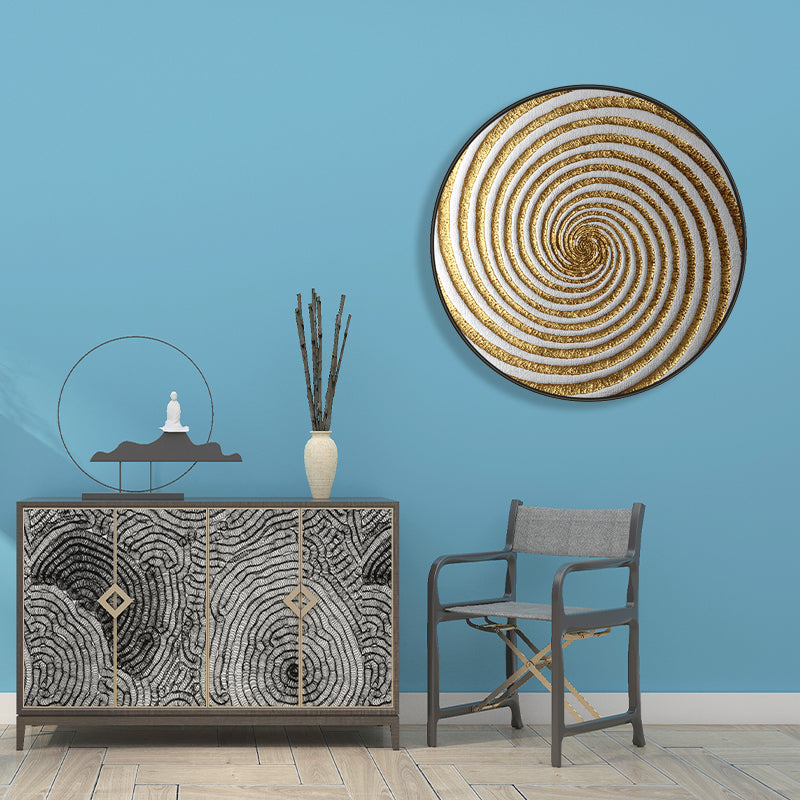 Minimalism Wall Art Print Light Color Round Abstract Pattern Painting, Multiple Sizes