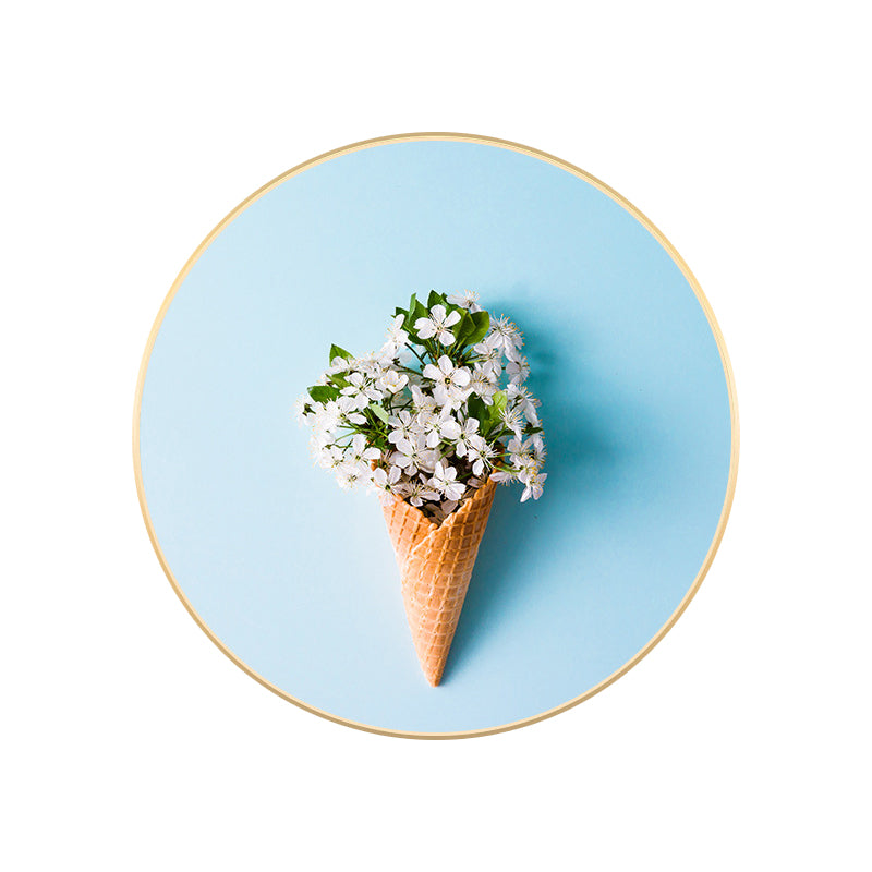 Blue Nordic Style Painting Botanical Canvas for Bathroom, Multiple Sizes Available