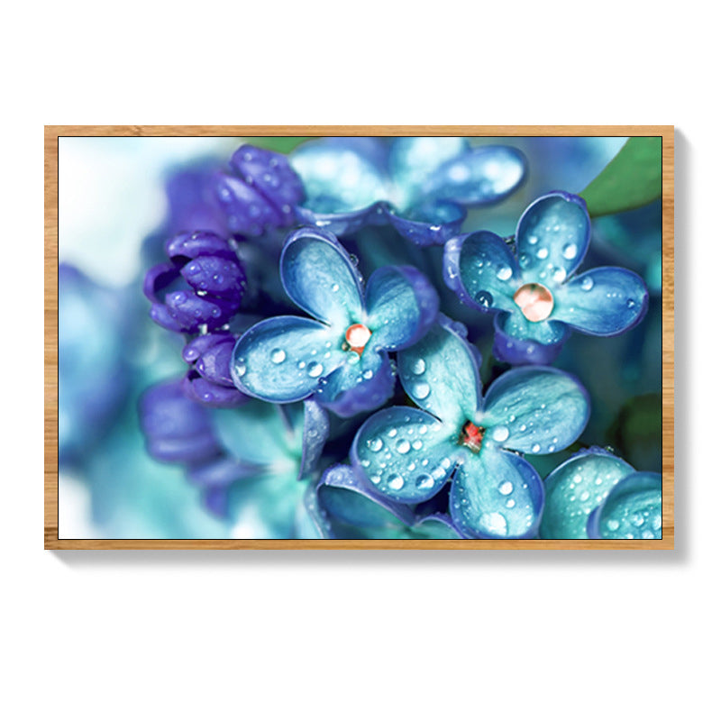 Textured Flowers Wall Art Decor Canvas Contemporary Style Painting for Living Room