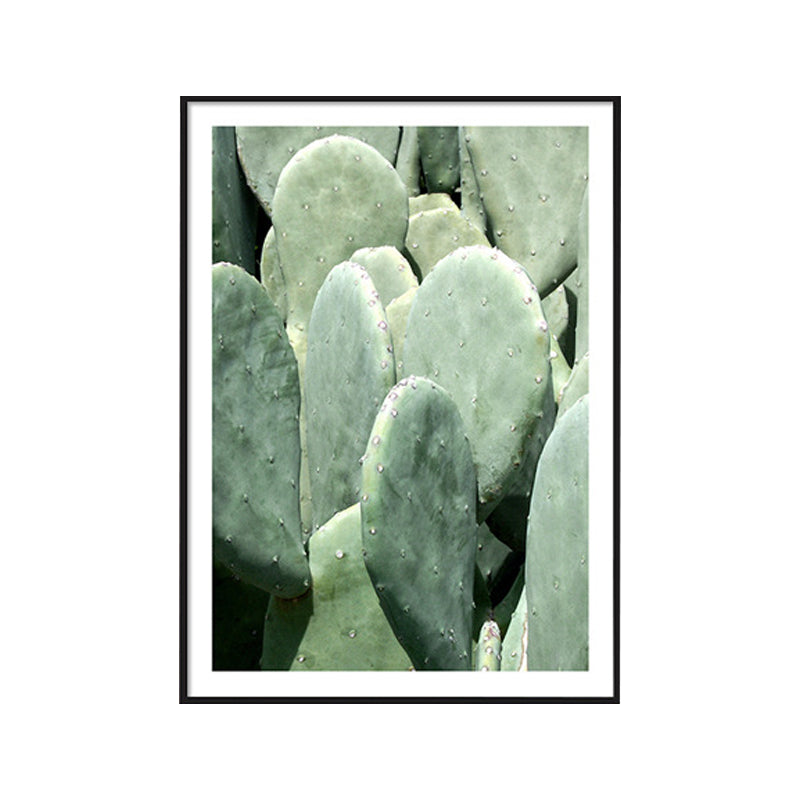 Cactus Painting Soft Color Canvas Wall Art Print Textured, Multiple Sizes Options