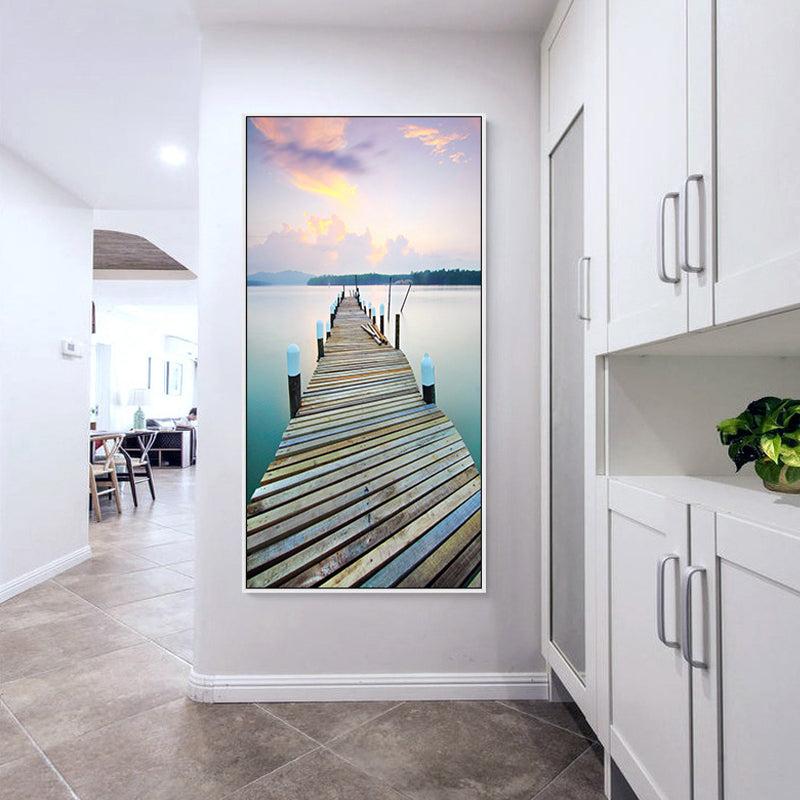 Miraculous Seaside Path Wanddekoration für Wohnzimmer in sanften Farben, verschiedene Größen