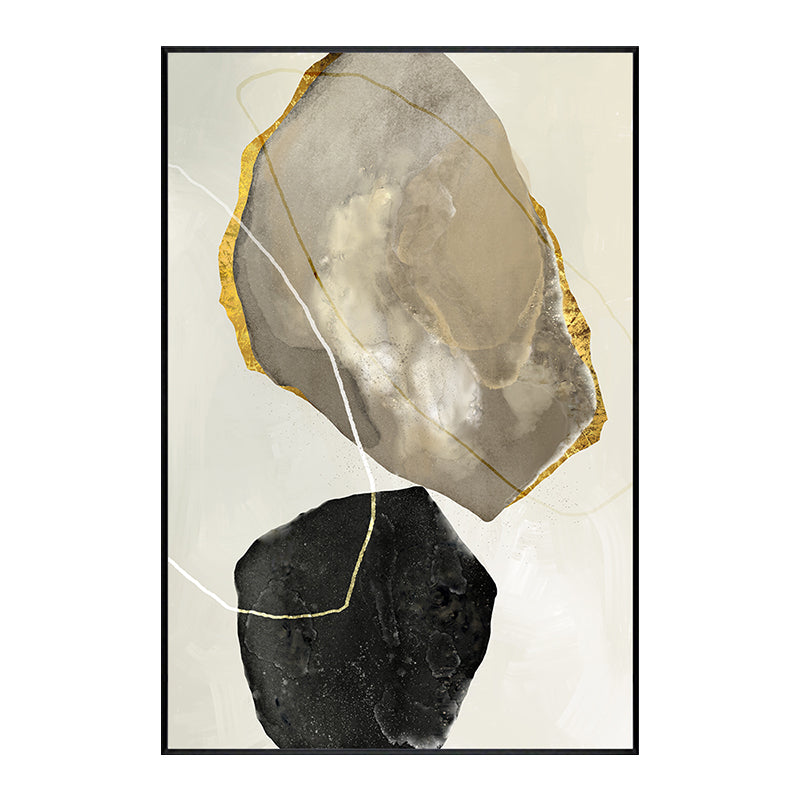 Textured Marble Pattern Painting Canvas Scandinavian Style Art Print for Playroom