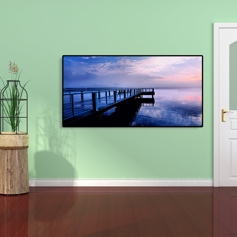 Strukturierter Wandkunstdruck mit Meeresblick in hellen Farben für Gästezimmer, mehrere Größen