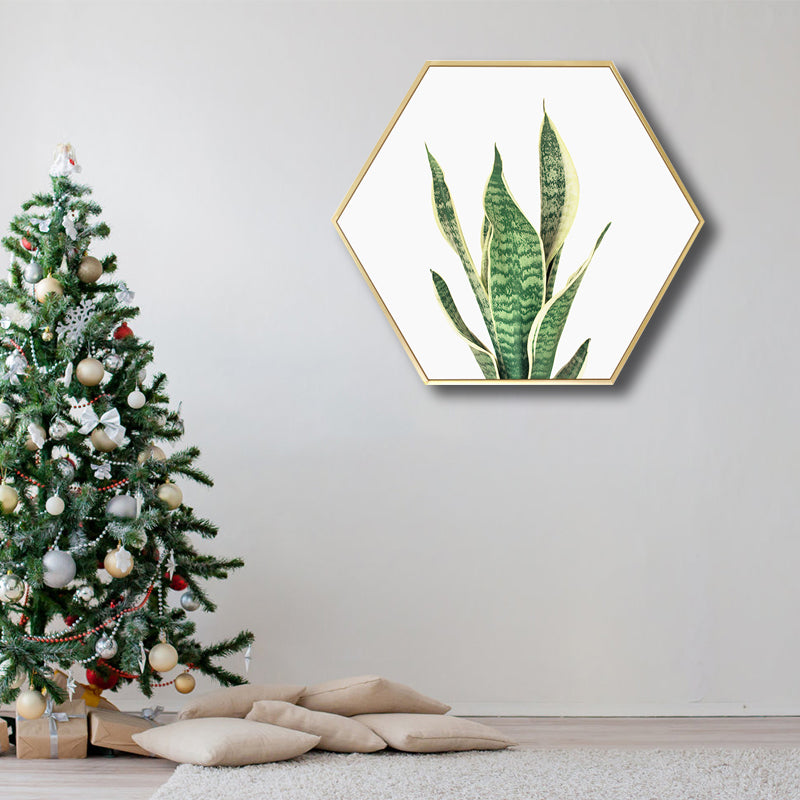 Botanical Leaves Wall Decor Scandinavian Textured Bathroom Canvas, Multiple Sizes