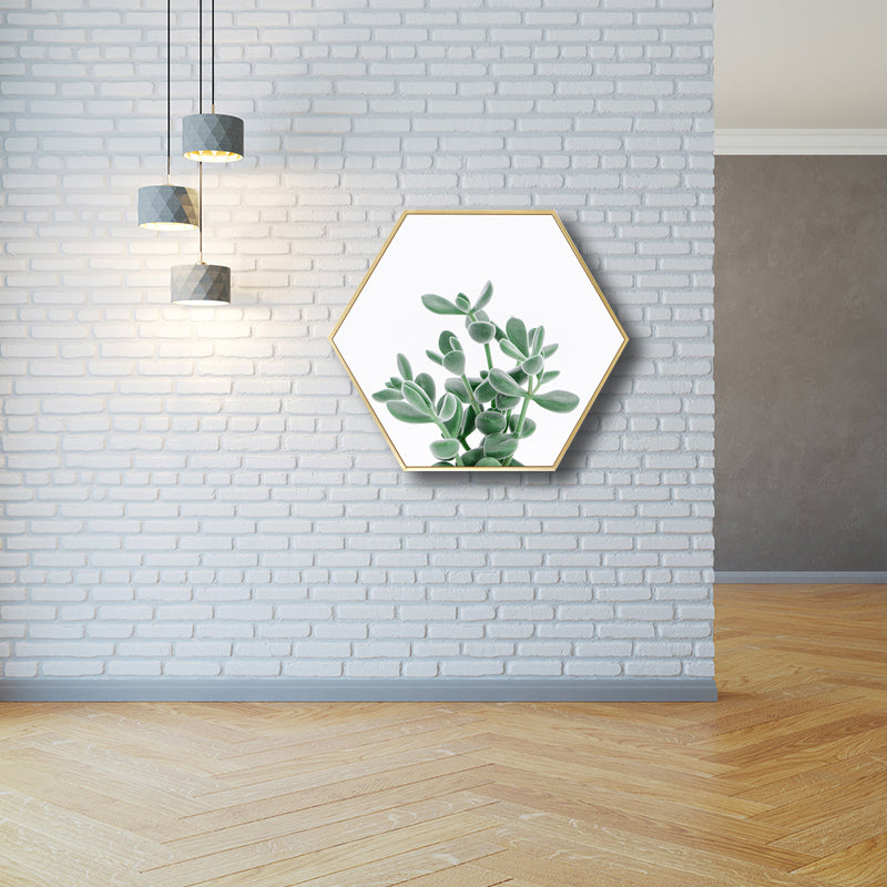 Botanical Leaves Wall Decor Scandinavian Textured Bathroom Canvas, Multiple Sizes