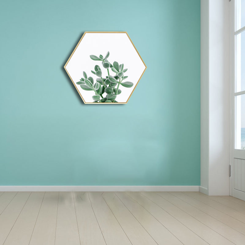 Botanical Leaves Wall Decor Scandinavian Textured Bathroom Canvas, Multiple Sizes