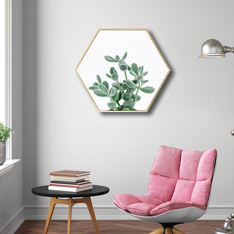 Botanical Leaves Wall Decor Scandinavian Textured Bathroom Canvas, Multiple Sizes