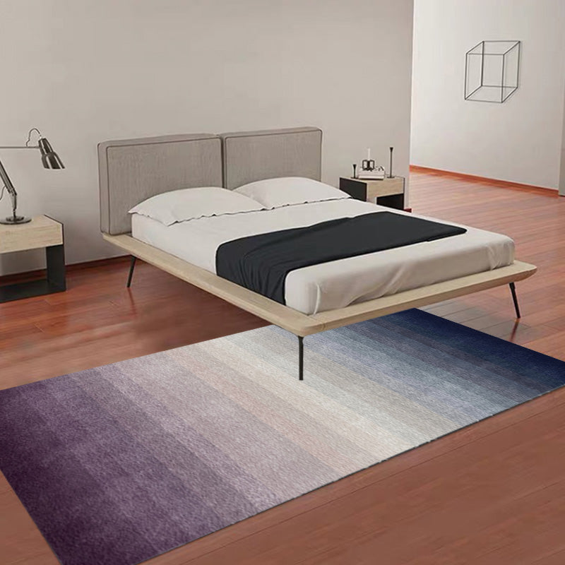 Unique Multicolor Modernist Rug Polyester Ombre Pattern Rug Washable Pet Friendly Non-Slip Carpet for Living Room