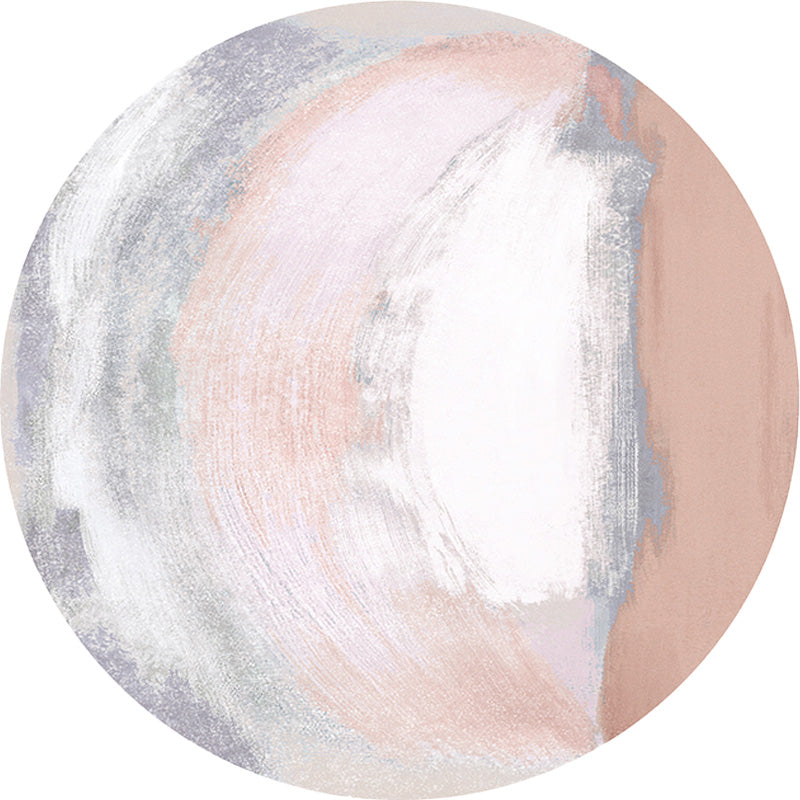 Multicolor Brushstroke Painting Pattern Rug Polyester Modern Rug Washable Anti-Slip Pet Friendly Area Rug for Living Room