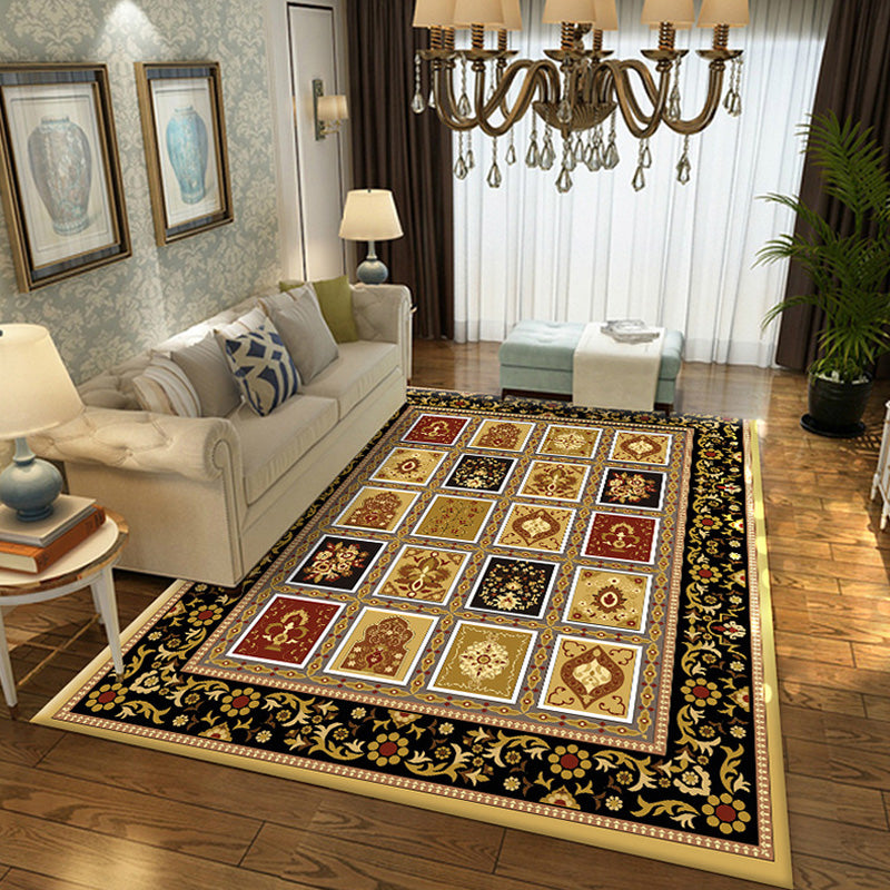 Tapé de médaillon polyester Multicolor Brown Tapis de médaillon polyester