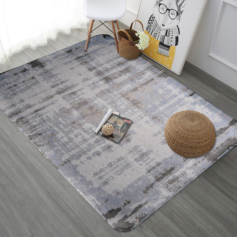 Creative Abstract Rug Multicolor Industrial Rug Polyester Pet Friendly Non-Slip Backing Washable Area Rug for Living Room