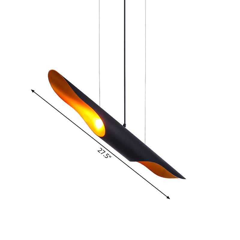 Pipe Hanging Ceiling Light Nordic Metal Black/White Pendant Light for Bedroom, 23.5"/27.5"/31.5" Wide
