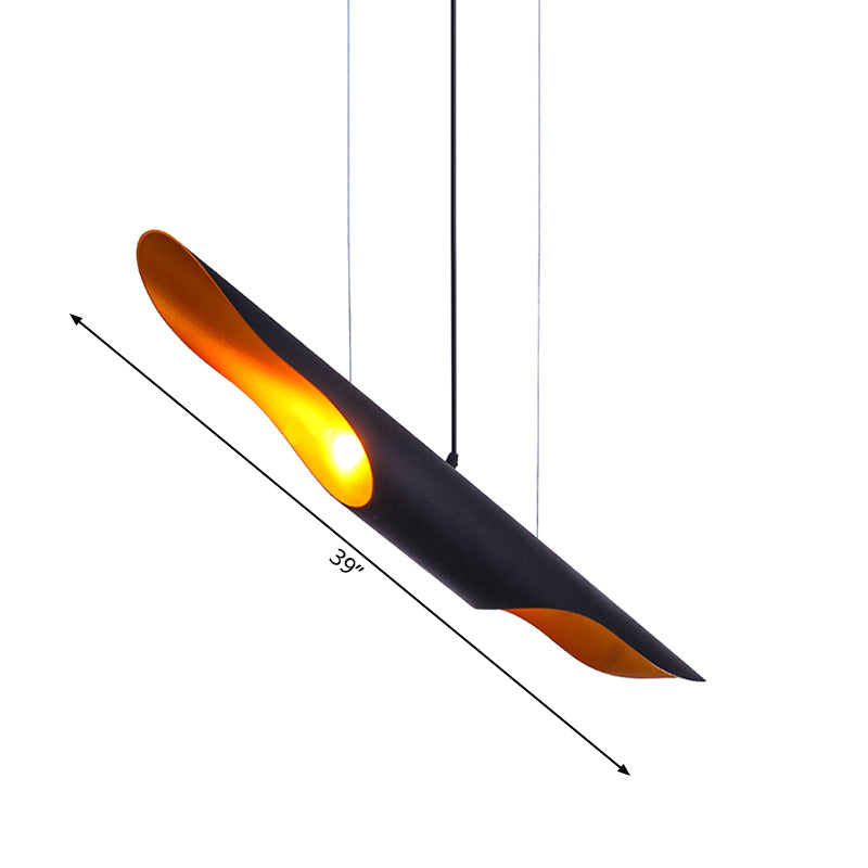 Pipe Hanging Ceiling Light Nordic Metal Black/White Pendant Light for Bedroom, 23.5"/27.5"/31.5" Wide