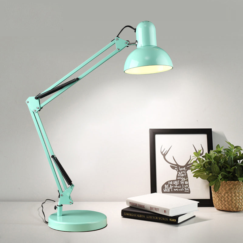 Dome ombra task desk desk modernismo stile metallo 1 camera da letto leggera in verde/rosso