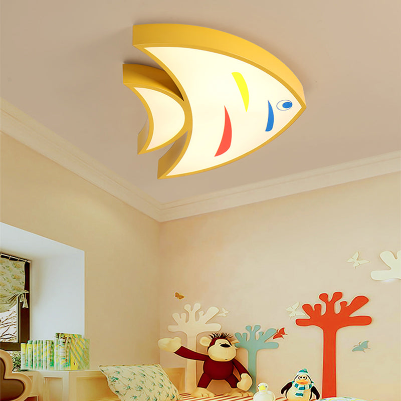 Lovely Bright-Colored Pendentif Light Fish Shaped Acrylic Hanging Light for Kindergarten Hallway