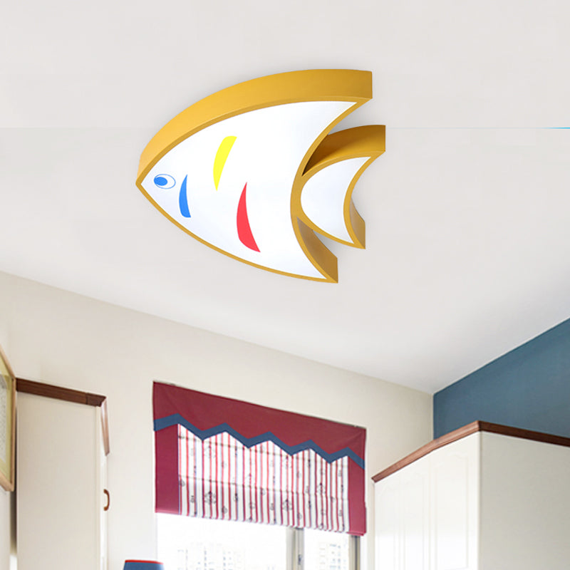 Lovely Bright-Colored Pendentif Light Fish Shaped Acrylic Hanging Light for Kindergarten Hallway