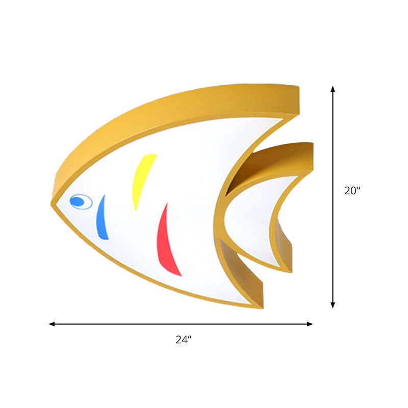 Lovely Bright-Colored Pendentif Light Fish Shaped Acrylic Hanging Light for Kindergarten Hallway