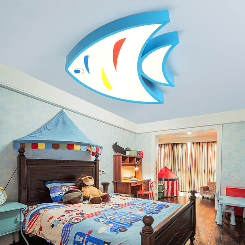 Lovely Bright-Colored Pendentif Light Fish Shaped Acrylic Hanging Light for Kindergarten Hallway